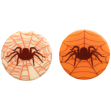 op. 189 szt. Pająki - 33774 Barbara Decor - zestaw dekoracji czekoladowych na Halloween - 30 mm