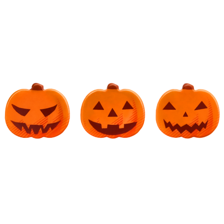 op. 105 szt. Czekoladowe Dynie zestaw na Halloween - 33764 Barbara Decor - dekoracje z białej czekolady - dł. 29 mm