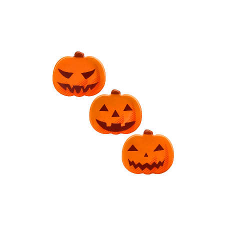op. 105 szt. Czekoladowe Dynie zestaw na Halloween - 33764 Barbara Decor - dekoracje z białej czekolady - dł. 29 mm