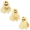 op. 105 szt. Czekoladowe Duchy zestaw na Halloween - 33766 Barbara Decor - dekoracje z białej czekolady - dł. 36 mm