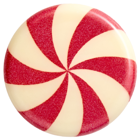 op. 189 szt. Świąteczne Cukierki Mikołaja - 33763 Barbara Decor - gotowe dekoracje z białej czekolady - śr. 30 mm