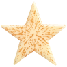 op. 288 szt. Złota gwiazdka z białej czekolady - 33768 Barbara Decor - świąteczne dekoracje czekoladowe - dł. 37 mm