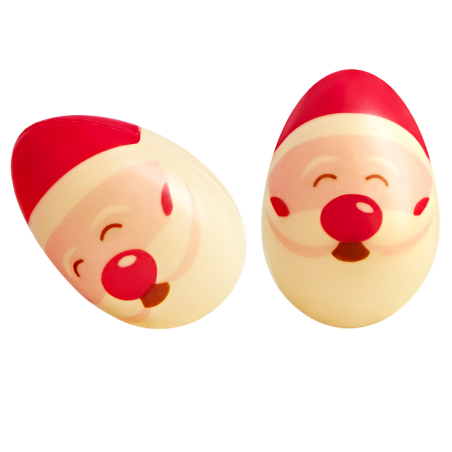 op. 96 szt. Głowa Św. Mikołaja - 33771 Barbara Decor - świąteczne dekoracje z białej czekolady - 25 x 36 mm