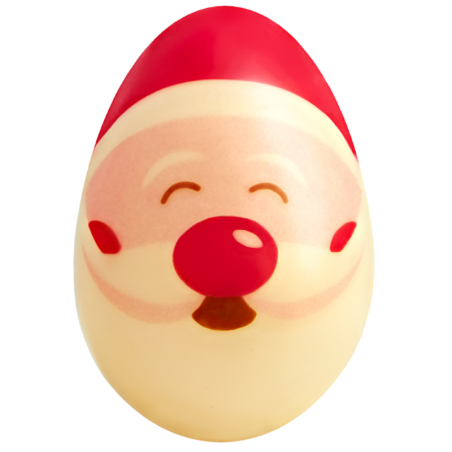 op. 96 szt. Głowa Św. Mikołaja - 33771 Barbara Decor - świąteczne dekoracje z białej czekolady - 25 x 36 mm