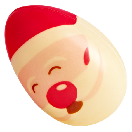 op. 96 szt. Głowa Św. Mikołaja - 33771 Barbara Decor - świąteczne dekoracje z białej czekolady - 25 x 36 mm