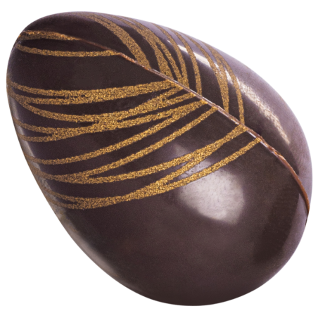 96 szt. JAJKA 3D DESEROWE ZESTAW 33735 BARBARA DECOR trójwymiarowa dekoracja wielkanocna z ciemnej czekolady 25 x 36 mm