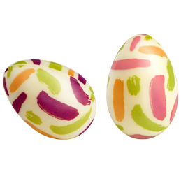 op. 96 szt. Malowane Jajka - 33751 Barbara Decor - trójwymiarowe pisanki z białej czekolady - wym. 25 x 36 mm