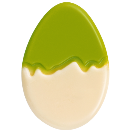 216 szt. PISANKI ŻÓŁTE I ZIELONE ZESTAW 33852 BARBARA DECOR wielkanocna dekoracja z dekorowanej białej czekolady 39 x 27 mm