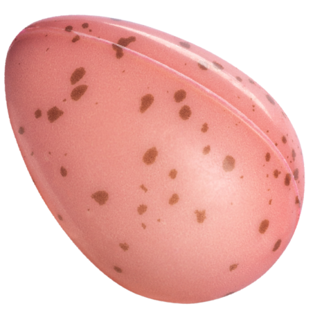 96 szt. JAJKA 3D KROPKI ZESTAW 33733 BARBARA DECOR trójwymiarowa dekoracja wielkanocna z białej czekolady 25 x 36 mm