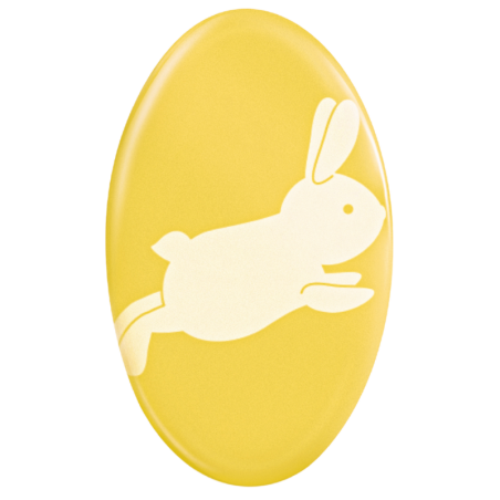 165 szt. KOLOROWE ZAJĄCE 33964 BARBARA DECOR wielkanocna dekoracja z białej czekolady 24 x 40 mm