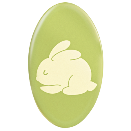 165 szt. KOLOROWE ZAJĄCE 33964 BARBARA DECOR wielkanocna dekoracja z białej czekolady 24 x 40 mm