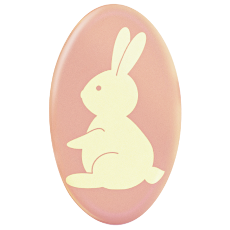 165 szt. KOLOROWE ZAJĄCE 33964 BARBARA DECOR wielkanocna dekoracja z białej czekolady 24 x 40 mm