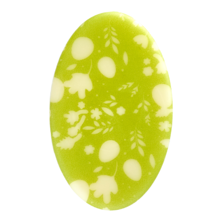 op. 165 szt. Wiosenne Pisanki 33754 Barbara Decor - zestaw wielkanocnych dekoracji z białej czekolady - wym. 24 x 40 mm