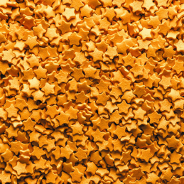 op. 250 g Złote Gwiazdki śr. 5 mm - świąteczne konfetti cukrowe - posypka dekoracyjna