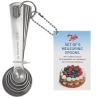 op. 5 szt.  Zestaw miarek kuchennych - stalowe łyżki do odmierzania produktów - pojemność od 1.25 do 15 ml