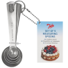 op. 5 szt.  Zestaw miarek kuchennych - stalowe łyżki do odmierzania produktów - pojemność od 1.25 do 15 ml