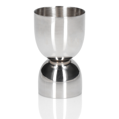 Dwustronna miarka barmańska z szerokim kielichem - 15 i 30 ml - do odmierzania alkoholi i płynnych dodatków