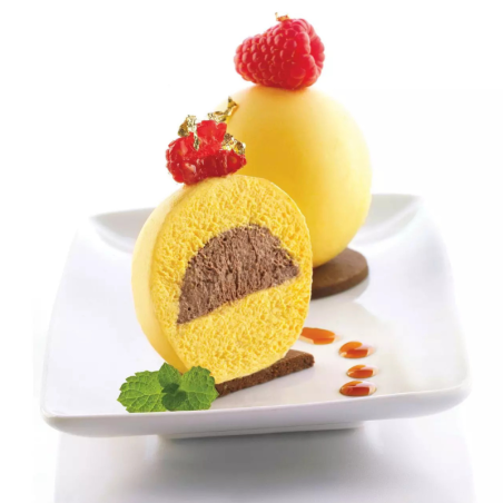 MUL3D 58 Silikomart - zestaw do trójwymiarowych monoporcji i deserów - kula - śr. 58 mm / poj. 102 ml x 5 porcji