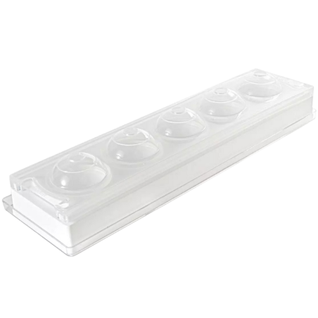 MUL3D 58 Silikomart - zestaw do trójwymiarowych monoporcji i deserów - kula - śr. 58 mm / poj. 102 ml x 5 porcji