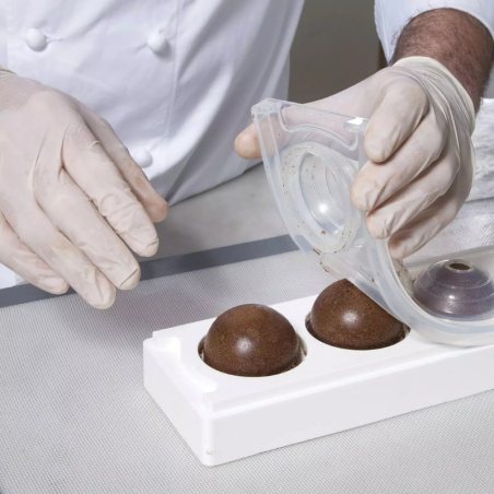 MUL3D 58 Silikomart - zestaw do trójwymiarowych monoporcji i deserów - kula - śr. 58 mm / poj. 102 ml x 5 porcji