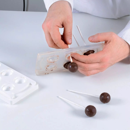 MUL3D 28 Silikomart - zestaw do trójwymiarowych lizaków i deserów - kula - śr. 28 mm / poj. 11.5 ml x 12 porcji