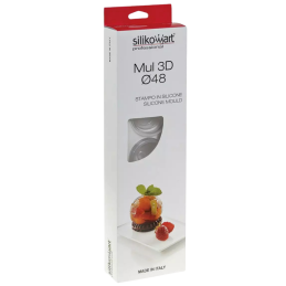 MUL3D 48 Silikomart - zestaw do trójwymiarowych monoporcji i deserów - kula - śr. 48 mm / poj. 58 ml x 5 porcji