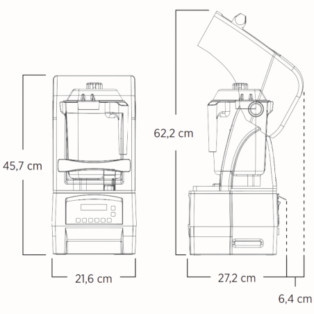 Touch & Go Advance ® Vitamix - wielofunkcyjny blender barowy z obudową wyciszającą - programowalny