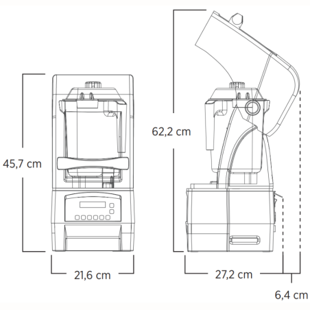 Touch & Go Advance ® Vitamix - wielofunkcyjny blender barowy z obudową wyciszającą - programowalny