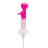 Cyfra 1 - różowa świeczka urodzinowa do tortu - dł. 65 mm - nr. kat. 764001 Daisy Decor
