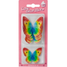 8 szt. MOTYLE TĘCZOWE 240005 ROSE DECOR jadalna dekoracja waflowa w kształcie motyli w kolorach tęczy