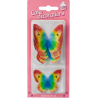 8 szt. MOTYLE TĘCZOWE 240005 ROSE DECOR jadalna dekoracja waflowa w kształcie motyli w kolorach tęczy