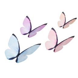 87 szt. MOTYLE MIX PASTELOWY 406487 ROSE DECOR jadalna dekoracja waflowa w kształcie motyli