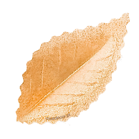 400 szt. LIŚĆ CZEREŚNI PERŁOWY ZŁOTY 072140 ROSE DECOR jadalna dekoracja waflowa w kształcie liści