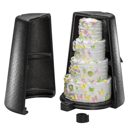 Termobox na tort piętrowy - transportowy pojemnik izotermiczny - śr. 52 x wys. 68 cm - nr kat. 4000249388 Thermohauser