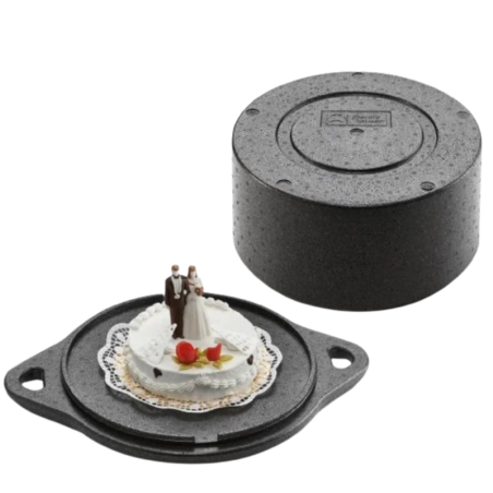 Termobox na tort - transportowy pojemnik izotermiczny - śr. 34 x wys. 15 cm - nr kat. 4000249318 Thermohauser