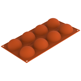 SF003 Semisfera Silikomart - uniwersalna forma silikonowa - półkula - śr. 60 x wys. 30 mm / poj. 60 ml x 8 porcji