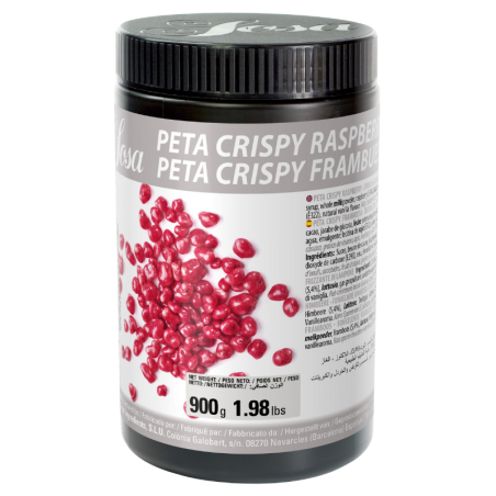 op. 900 g Malinowa posypka strzelająca - Peta Crispy Sosa Ingredients - musujące cukierki w polewie malinowej