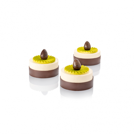 96 szt. JAJKA 3D DESEROWE ZESTAW 33735 BARBARA DECOR trójwymiarowa dekoracja wielkanocna z ciemnej czekolady 25 x 36 mm