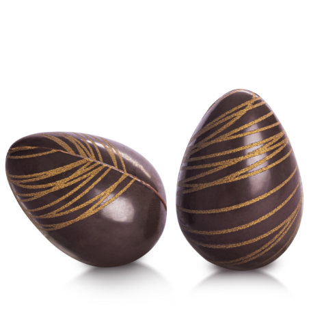 96 szt. JAJKA 3D DESEROWE ZESTAW 33735 BARBARA DECOR trójwymiarowa dekoracja wielkanocna z ciemnej czekolady 25 x 36 mm
