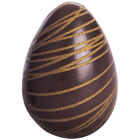 96 szt. JAJKA 3D DESEROWE ZESTAW 33735 BARBARA DECOR trójwymiarowa dekoracja wielkanocna z ciemnej czekolady 25 x 36 mm