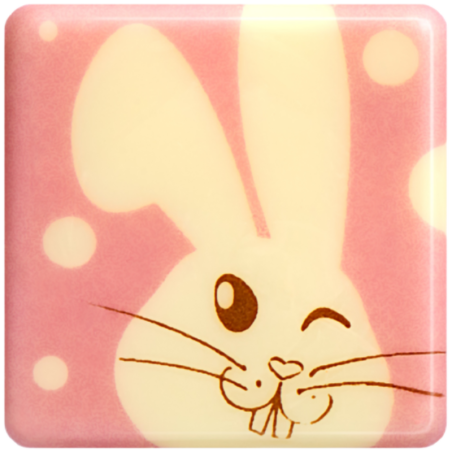 op. 144 szt. Funny Bunny 33773 Barbara Decor - zestaw wielkanocnych dekoracji z białej czekolady - dł. 30 mm