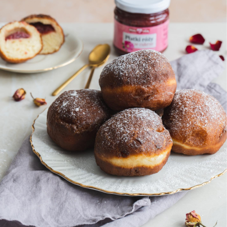 op. 3.5 kg Płatki Róży w cukrze - wyrafinowane nadzienie do pączków i wypieków - Polska Róża