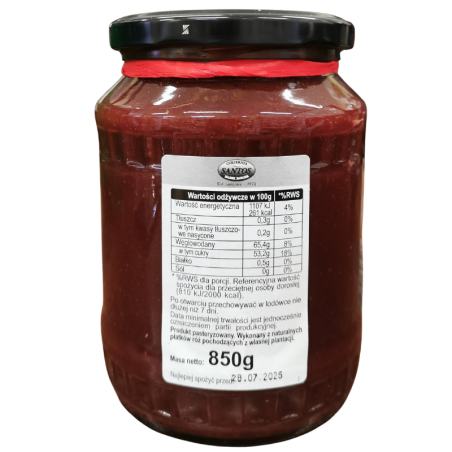 op. 850 g Płatki Róży w cukrze - nadzienie do pączków - produkt wykonany ręcznie - Cukiernia Santos