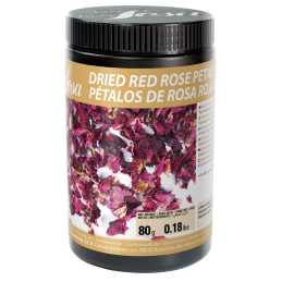 op. 80 g Suszone płatki czerwonej róży do dekoracji cukierniczych - Sosa Ingredients