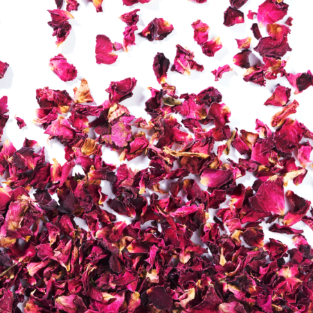 op. 80 g Suszone płatki czerwonej róży do dekoracji cukierniczych - Sosa Ingredients