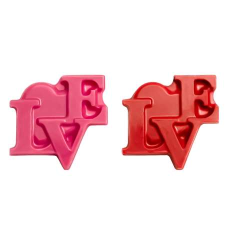 op. 144 szt. Napis Love - walentynkowy zestaw dekoracji czekoladowych - dł. 29 mm - nr. kat. 33414 Barbara Decor