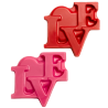 op. 144 szt. Napis Love - walentynkowy zestaw dekoracji czekoladowych - dł. 29 mm - nr. kat. 33414 Barbara Decor
