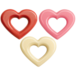 op. 126 szt. Serce w Sercu - walentynkowy zestaw dekoracji czekoladowych - dł. 31 mm - nr. kat. 33413 Barbara Decor