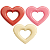 op. 126 szt. Serce w Sercu - walentynkowy zestaw dekoracji czekoladowych - dł. 31 mm - nr. kat. 33413 Barbara Decor