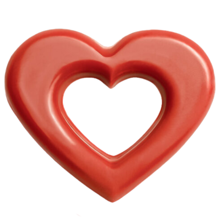 op. 126 szt. Serce w Sercu - walentynkowy zestaw dekoracji czekoladowych - dł. 31 mm - nr. kat. 33413 Barbara Decor